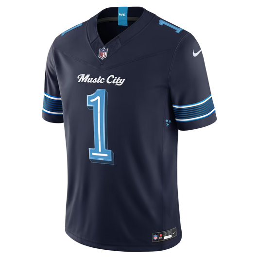 Ward Navy #1 Tennessee Titans 2026 Rivalries Stitched Football Jersey