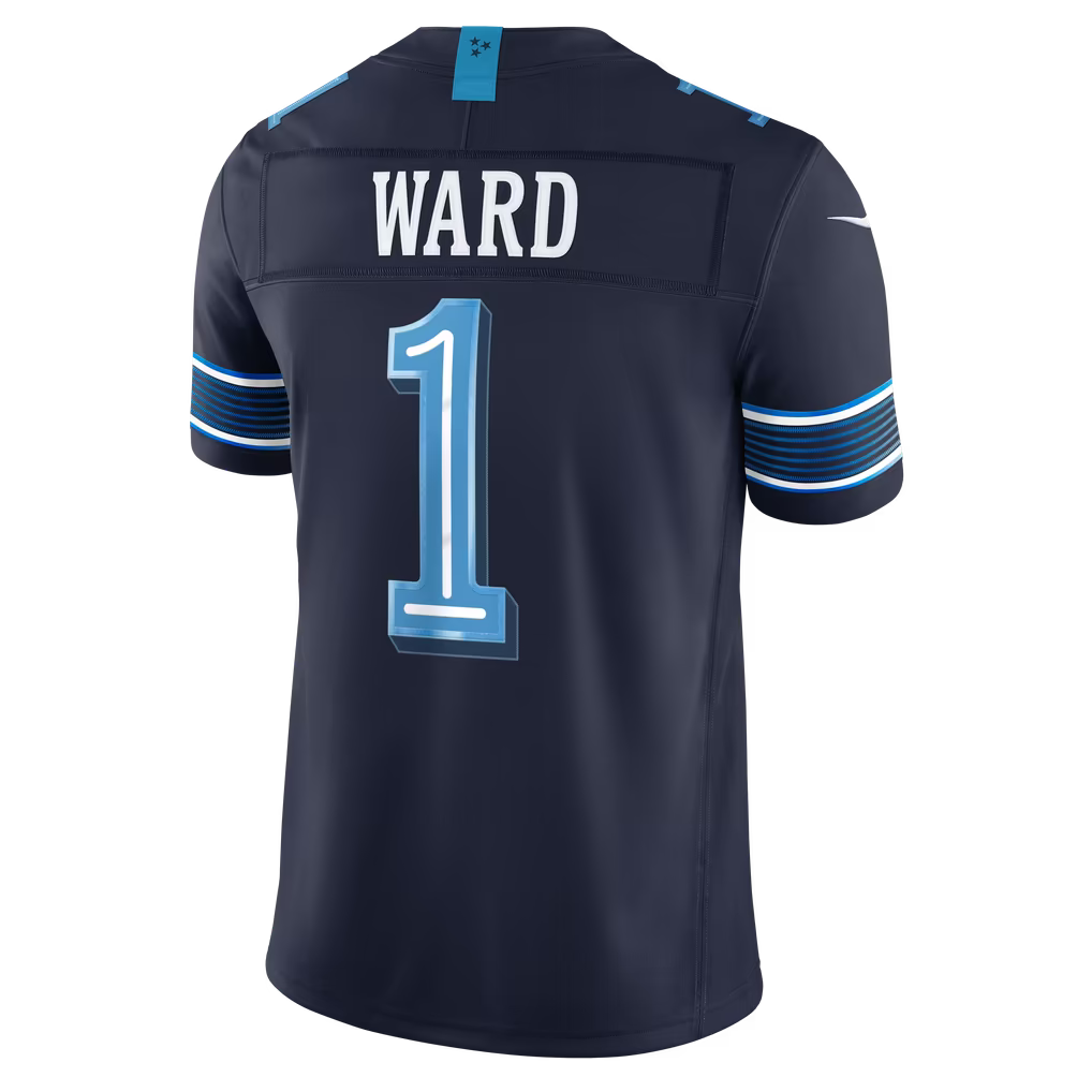 Ward Navy #1 Tennessee Titans 2026 Rivalries Stitched Football Jersey