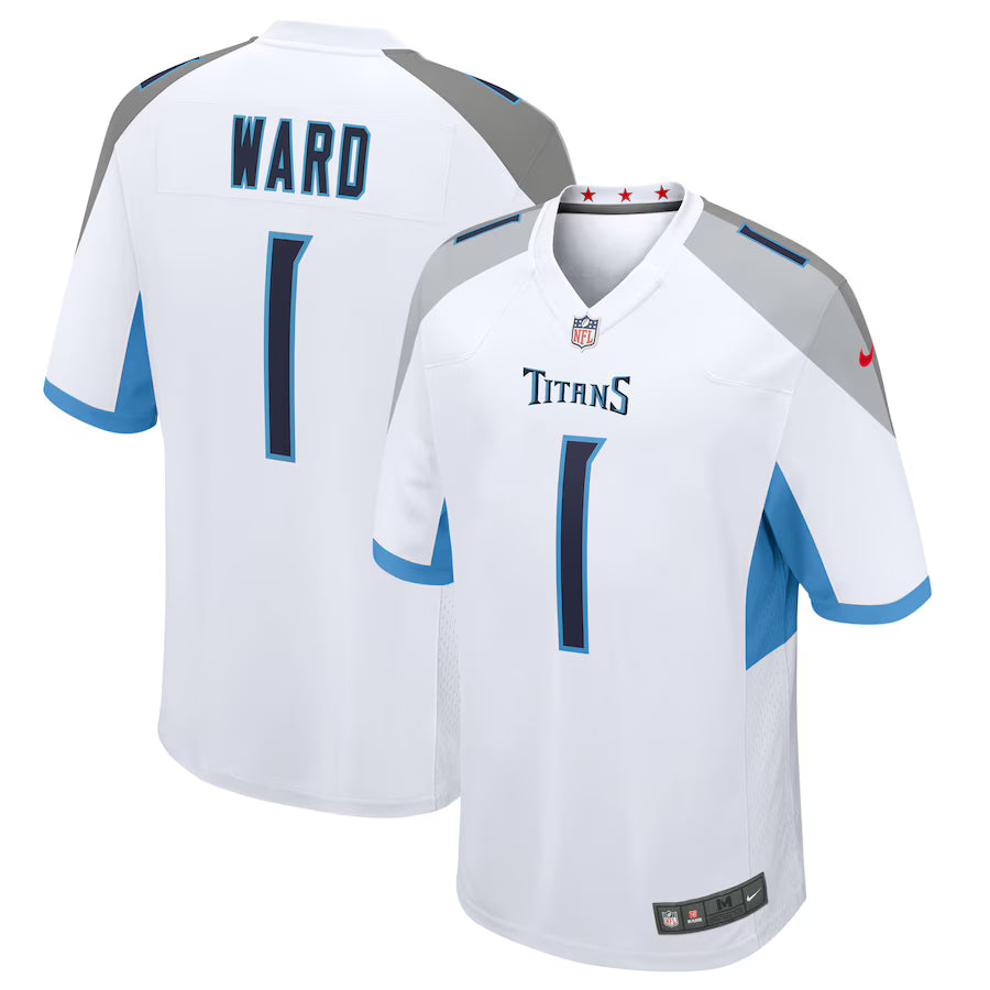 Cameron Ward Tennessee Titans 2025 NFL Draft First Round Pick Game Jersey - White - NFL