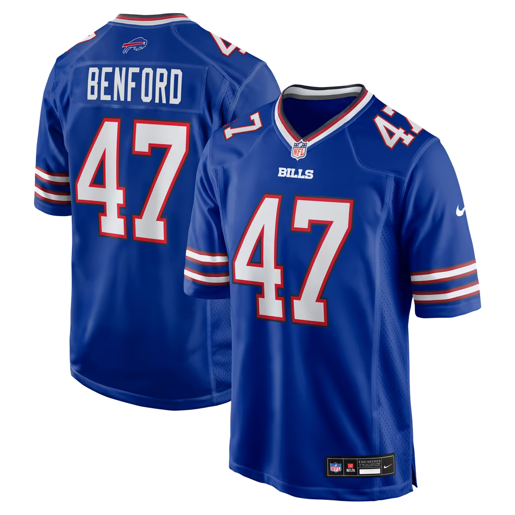 Christian Benford #47 Buffalo Bills Football Jersey