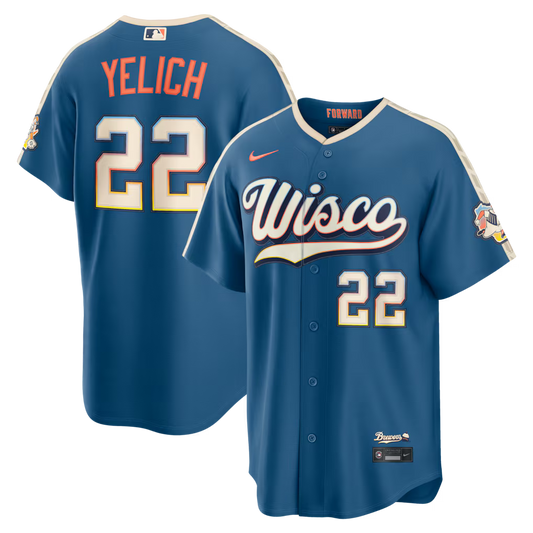 Christian Yelich #22 Milwaukee Brewers Baseball Jersey