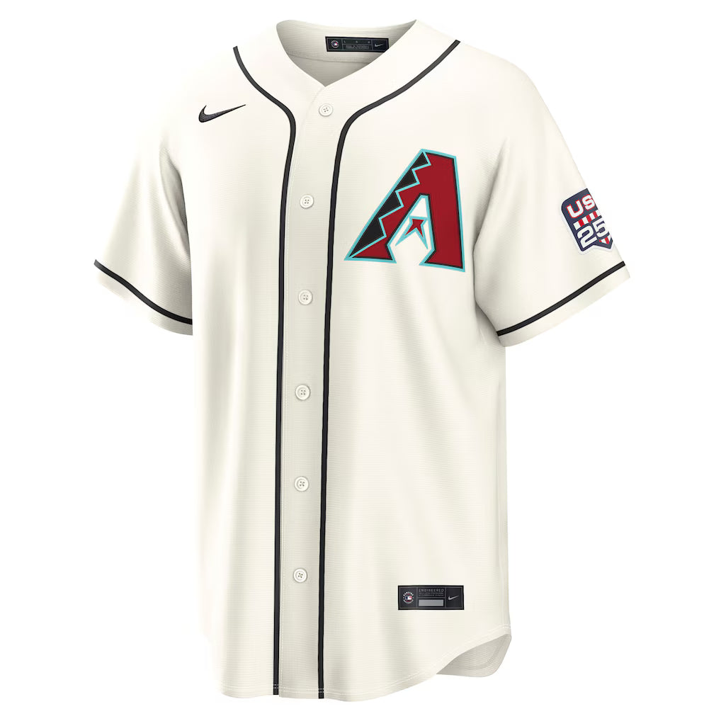 Corbin Carroll Arizona Diamondbacks USA 250 Fourth of July Home Baseball Jersey – Cream