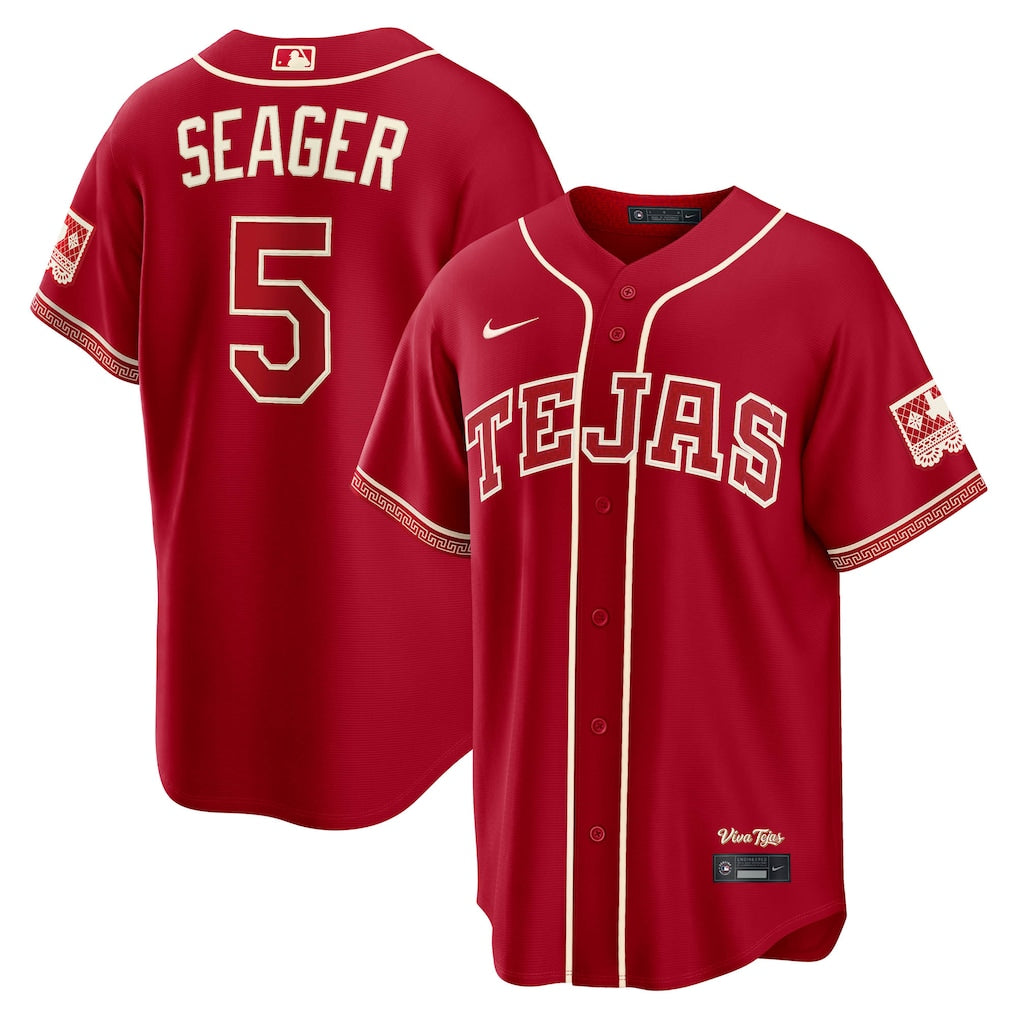 Corey Seager #5 Texas Rangers City Connect Stadium Baseball Jersey - Red