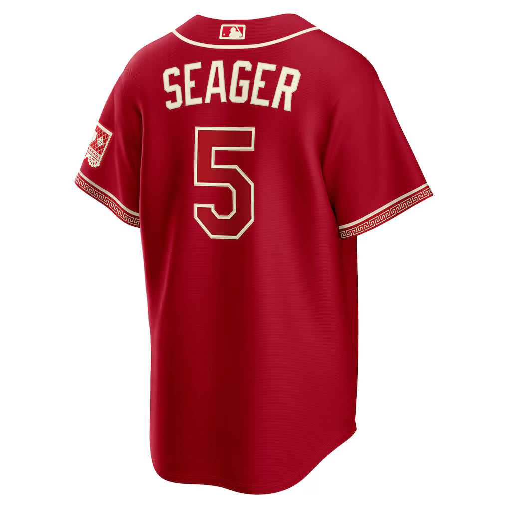 Corey Seager #5 Texas Rangers City Connect Stadium Baseball Jersey - Red
