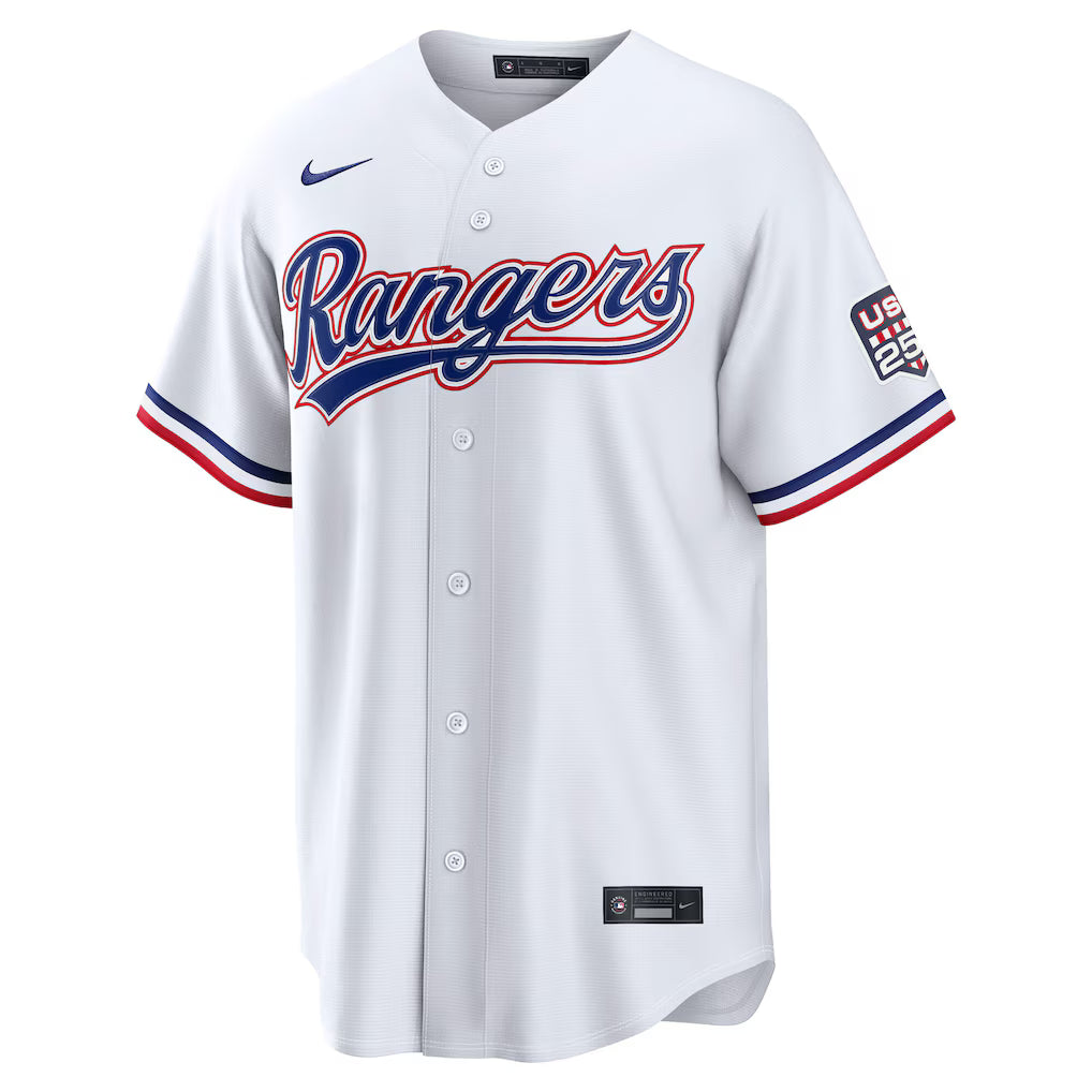 Corey Seager Texas Rangers USA 250 Fourth of July Home Baseball Jersey – White
