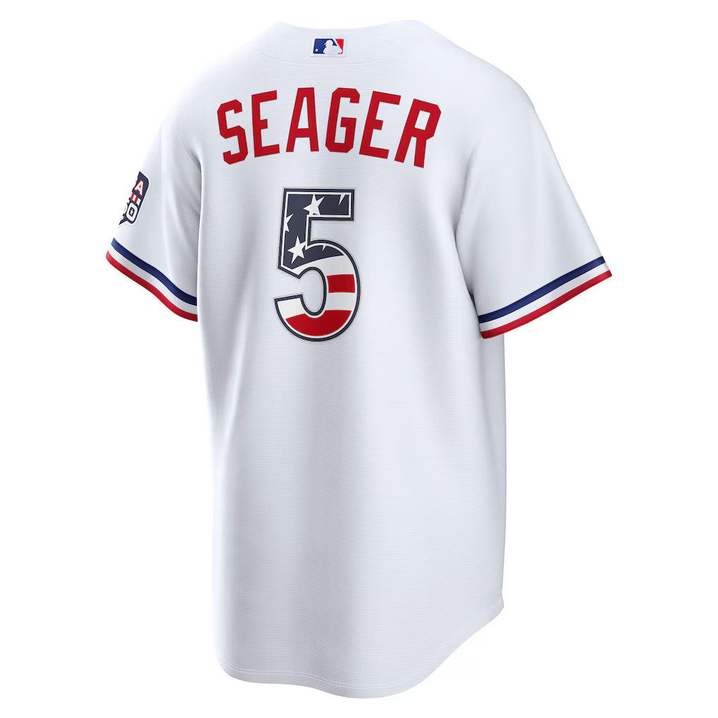 Corey Seager Texas Rangers USA 250 Fourth of July Home Baseball Jersey – White