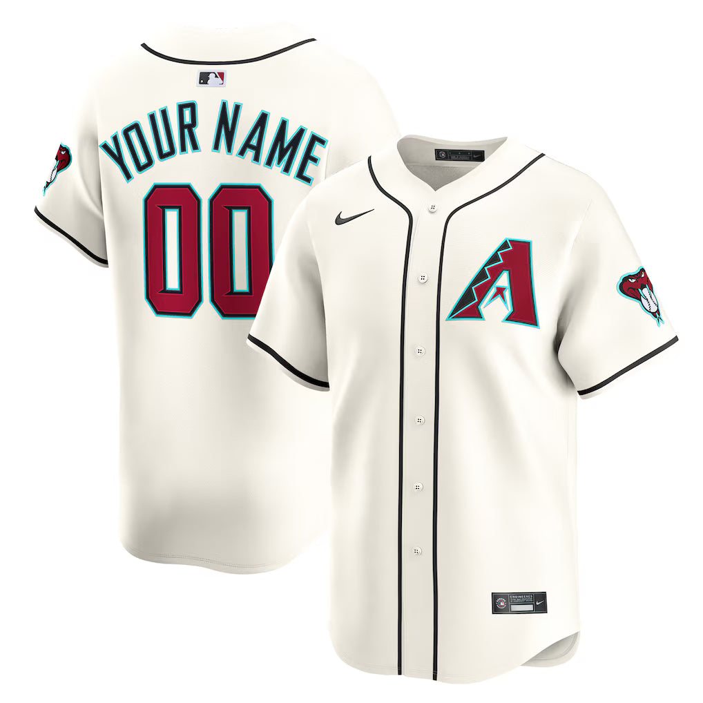 Arizona Diamondbacks Home Limited Custom Jersey - Cream - MLB