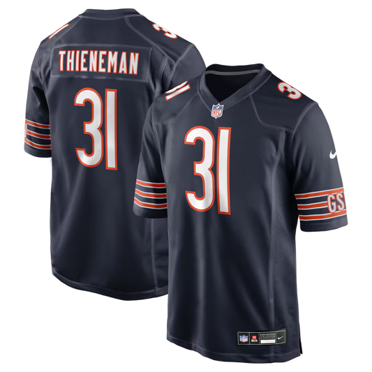 Dillon Thieneman #31 Chicago Bears Football Jersey - Navy