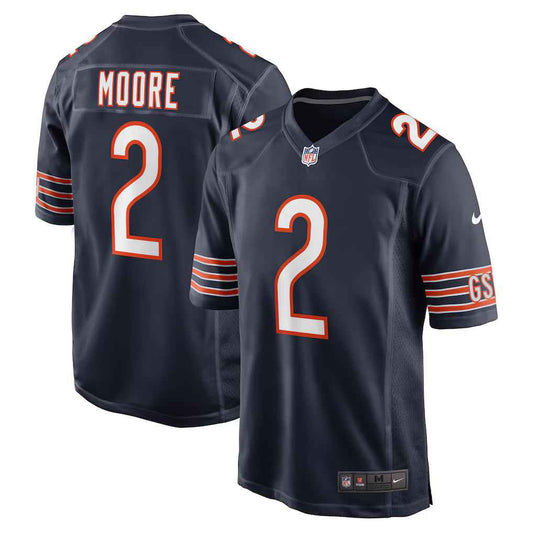 DJ Moore #2 Chicago Bears Football Jersey - Navy