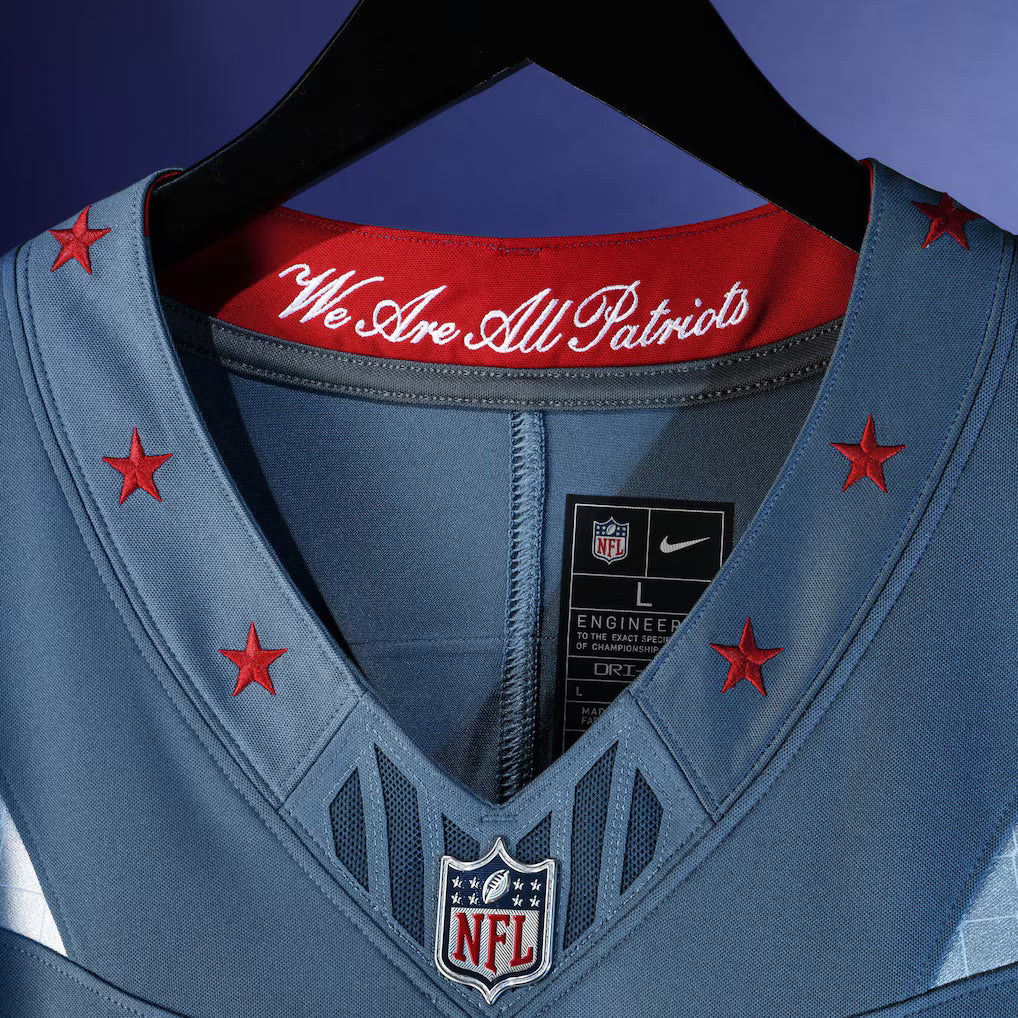 Drake Maye New England Patriots 2025 Rivalries Collection Limited Jersey - Storm Blue - NFL
