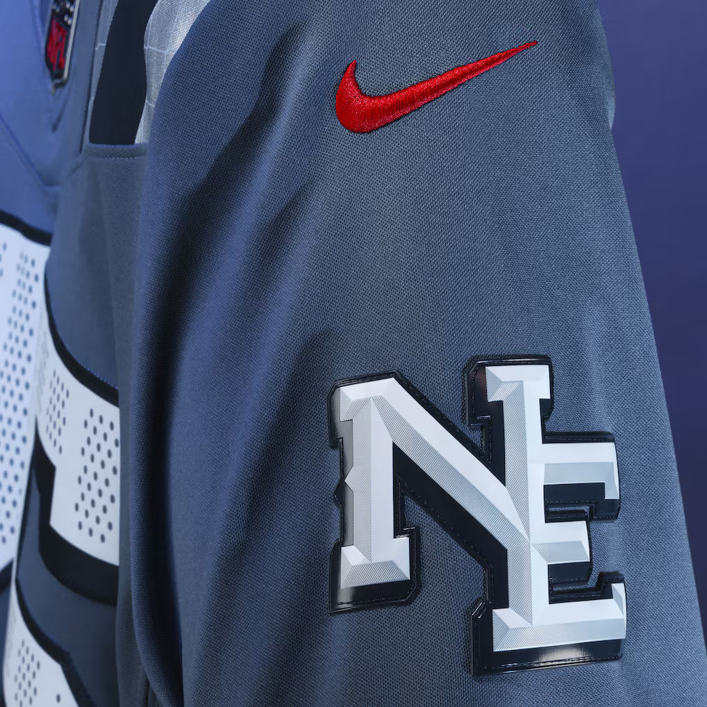 Drake Maye New England Patriots 2025 Rivalries Collection Limited Jersey - Storm Blue - NFL