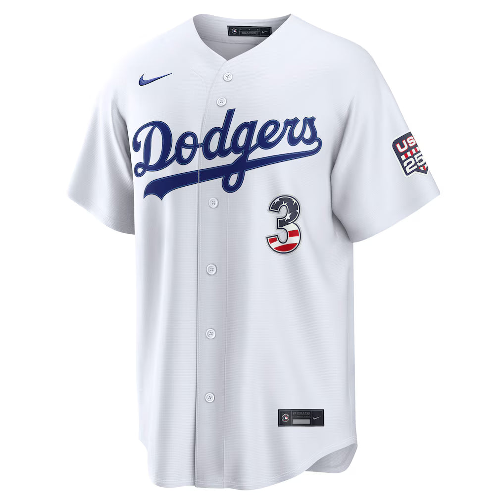 Edwin Díaz Los Angeles Dodgers USA 250 Fourth of July Home Baseball Jersey – White