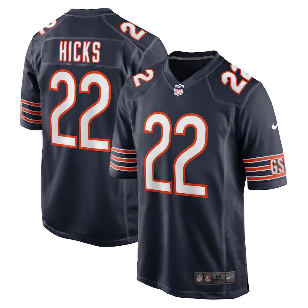 Elijah Hicks #22 Chicago Bears Football Jersey - Navy