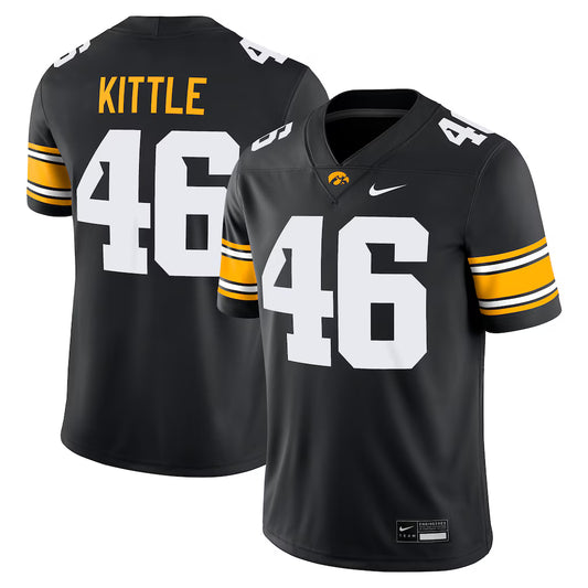 George Kittle #46 Iowa Hawkeyes Alumni Player Game Jersey - Black - NCAA