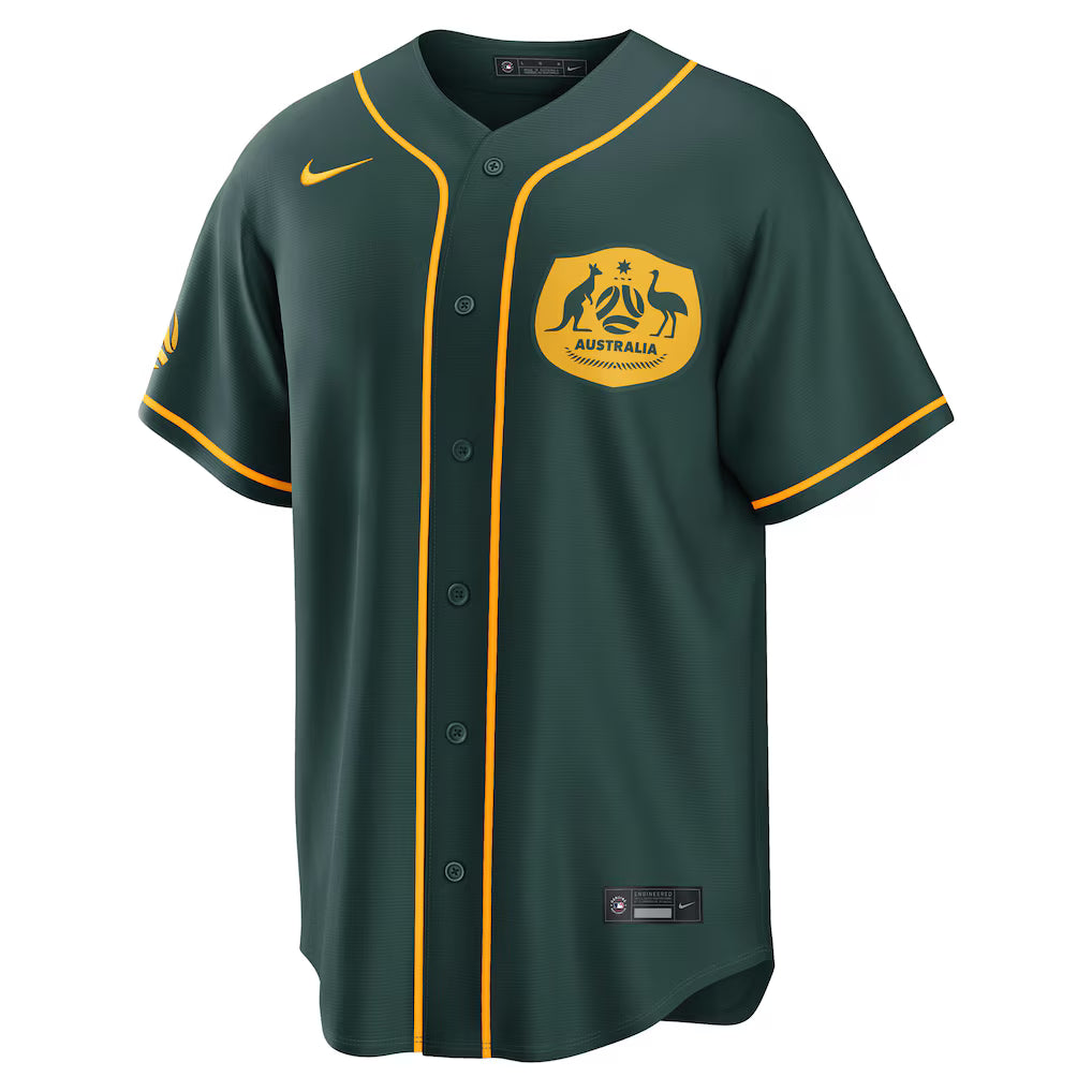 Australia National Baseball Team Stadium Replica Jersey - Green