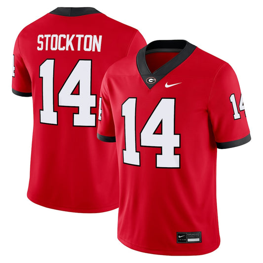 Gunner Stockton Georgia Bulldogs Home NIL Football Game Jersey - Red - NCAA