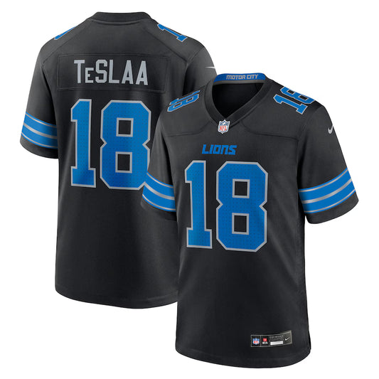 Isaac TeSlaa Detroit Lions Alternate Game Player Jersey - Black - NFL