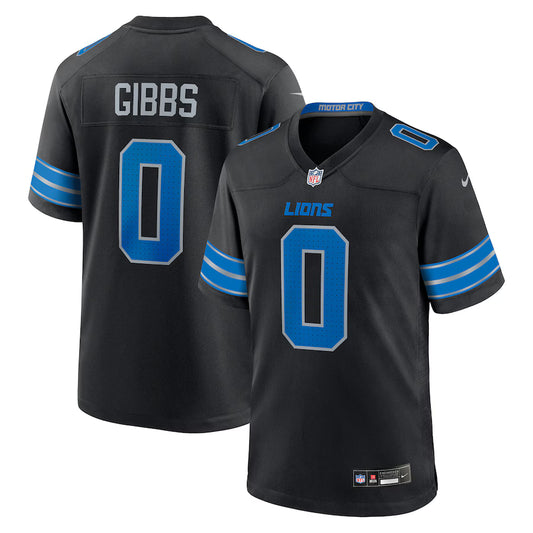 Jahmyr Gibbs Detroit Lions 2nd Alternate Game Player Jersey - Black - NFL