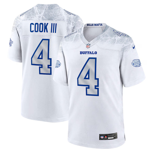 James Cook III Buffalo Bills 2025 Rivalries Collection Game Jersey - White - NFL