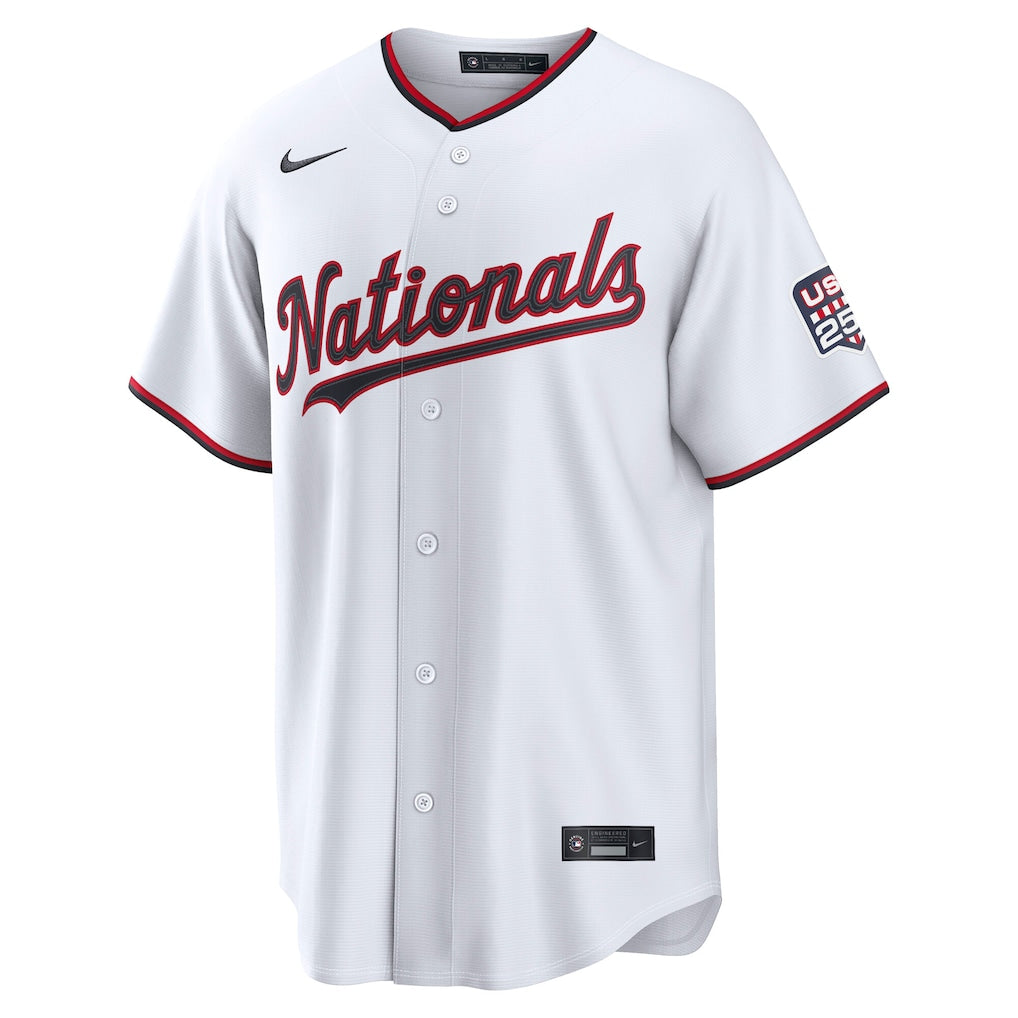 James Wood #29 Washington Nationals USA 250 Fourth of July Home Baseball Jersey – White