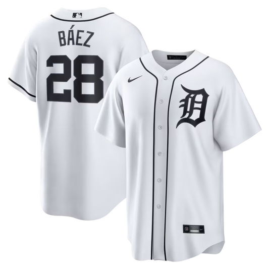 Javier Báez Detroit Tigers  Jersey - White