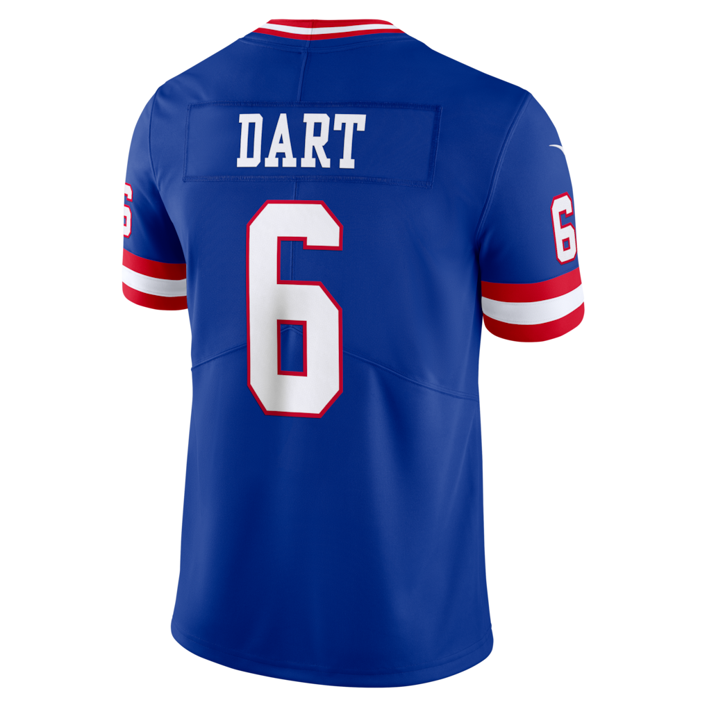 Jaxson Dart #6 New York Giants Royal Football Fan Jersey
