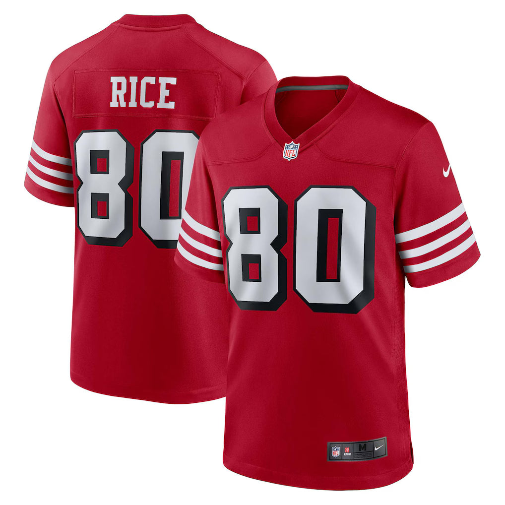 Jerry Rice #80 San Francisco 49ers Red Football Fan Jersey - Red