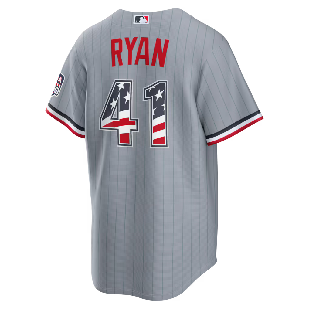 Joe Ryan Minnesota Twins USA 250 Fourth of July Road Baseball Jersey – Gray