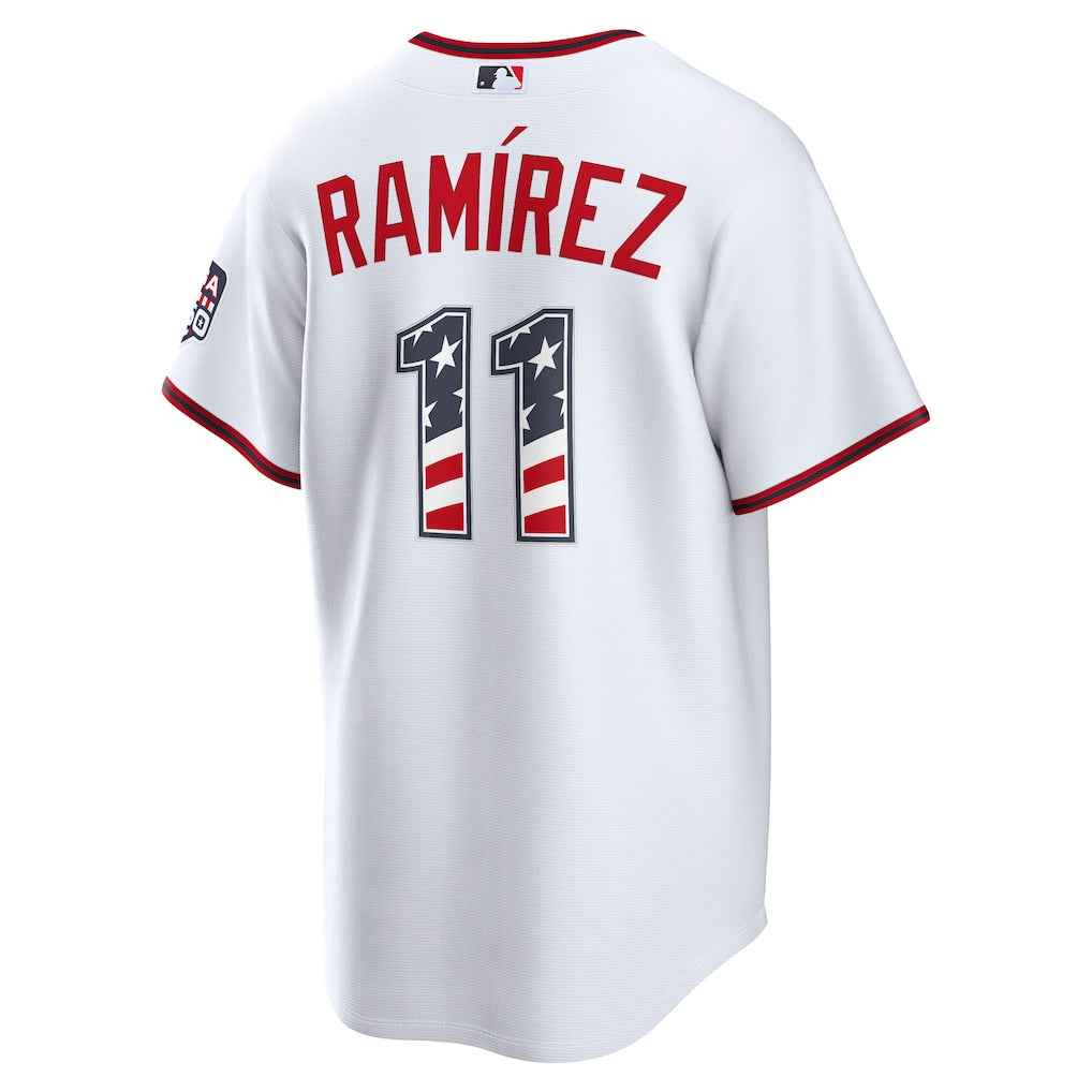 José Ramírez Cleveland Guardians USA 250 Fourth of July Home Baseball Jersey – White