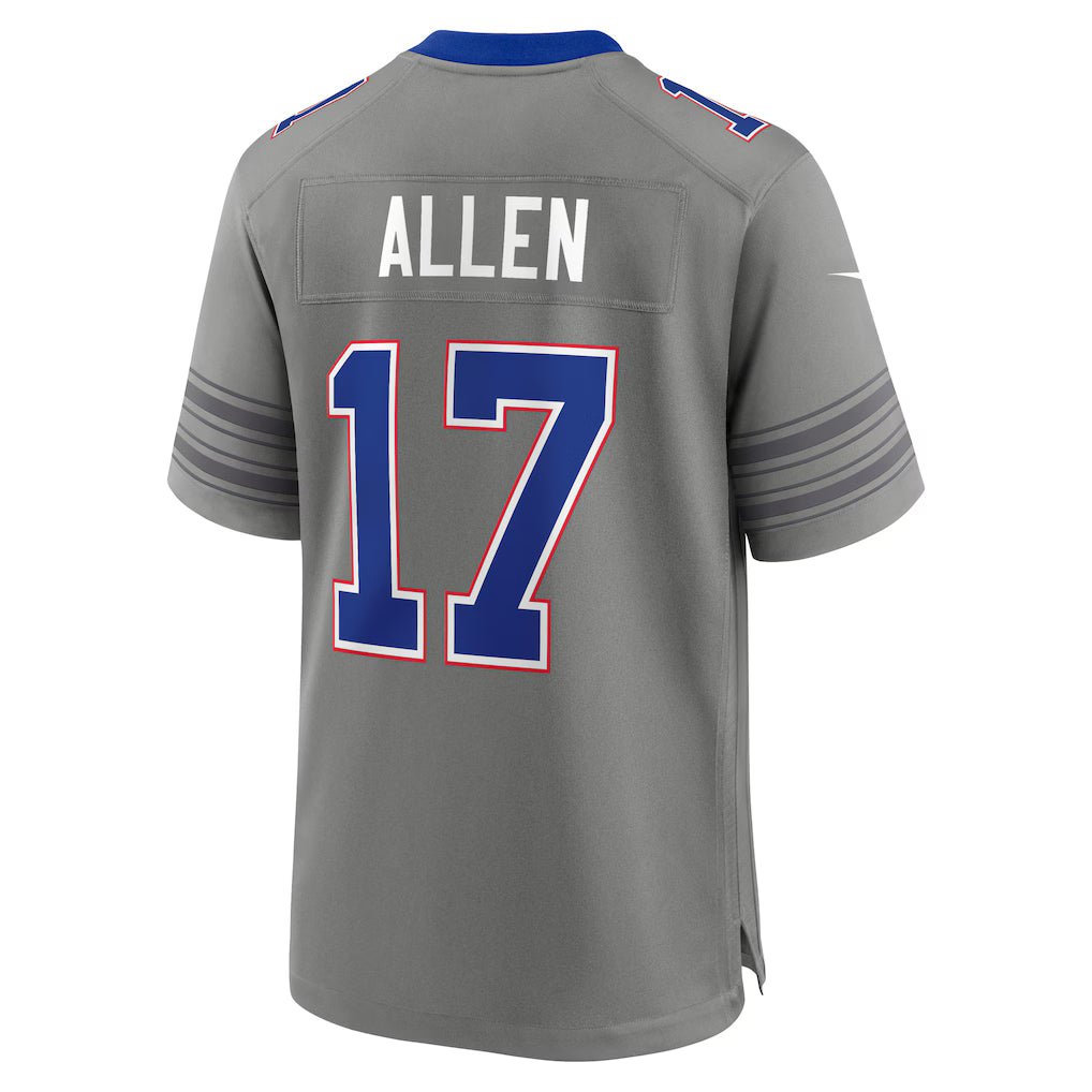 Josh Allen Buffalo Bills #17 Gray Football Jersey