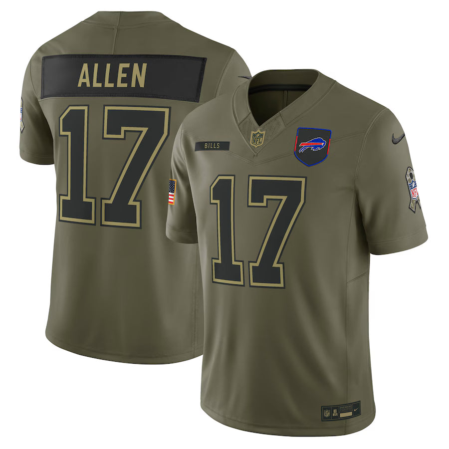 Josh Allen Buffalo Bills 2025 Salute to Service Limited Jersey - Olive - NFL