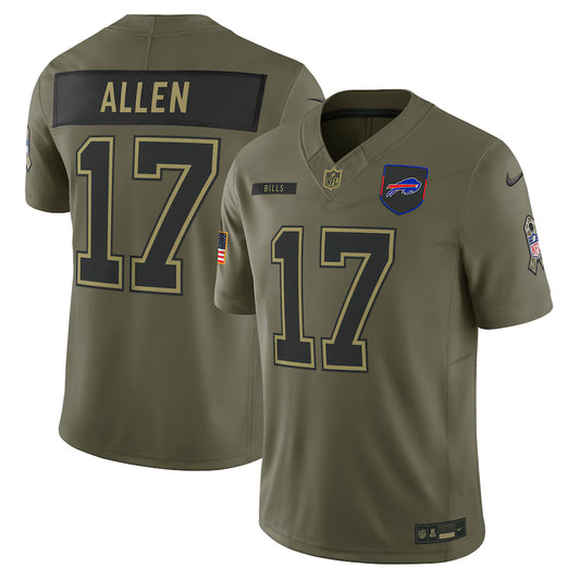 Josh Allen Buffalo Bills 2025 Salute to Service Limited Jersey - Olive - NFL