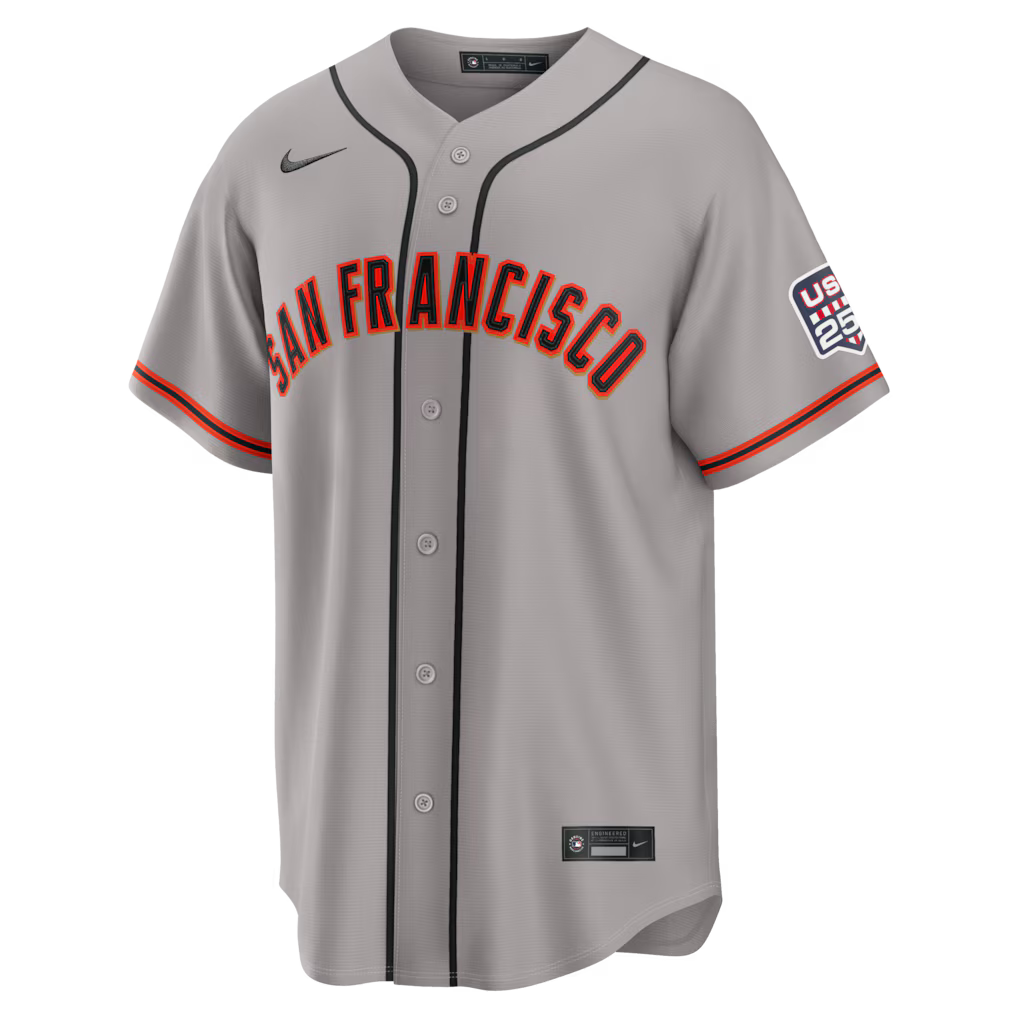 Jung Hoo Lee San Francisco Giants USA 250 Fourth of July Road Baseball Jersey – Gray