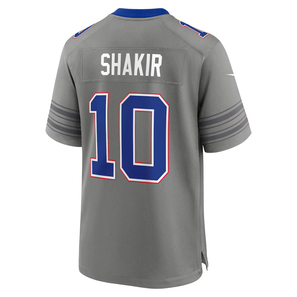 Buffalo Bills Khalil Shakir #10 Gray Football Jersey