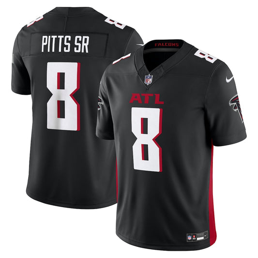 Kyle Pitts Sr. #8 Atlanta Falcons Custom Name & Number Black Football Fan Jersey
