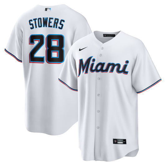 Kyle Stowers Miami Marlins Jersey - White