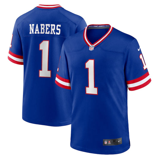 Malik Nabers New York Giants Game Player Jersey - Royal - NFL