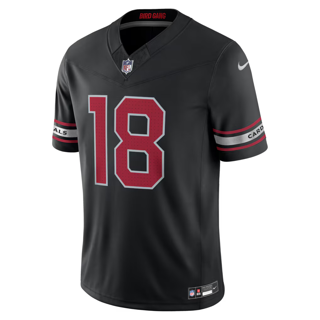 Marvin Harrison Jr. #18 Arizona Cardinals Black Football Fan Jersey