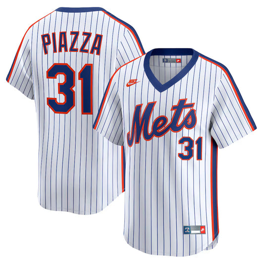 Mike Piazza New York Mets Throwback Cooperstown Collection Limited Jersey - White