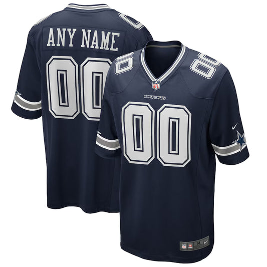 Dallas Cowboys Custom Game Jersey - Navy - NFL