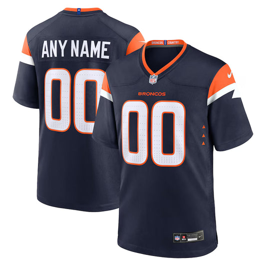 Denver Broncos Alternate Mile High Collection Custom Game Jersey - Navy - NFL