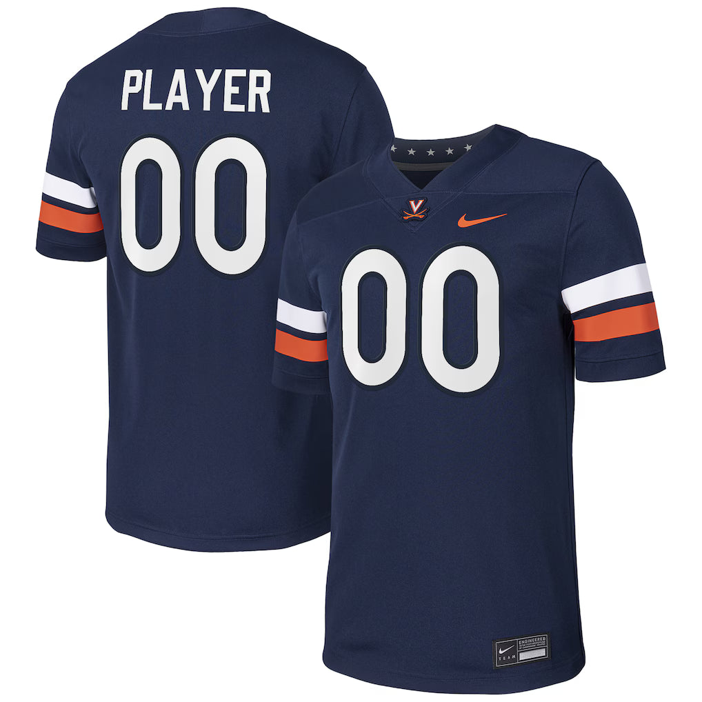 Virginia Cavaliers Pick-A-Player NIL Football Game Jersey - Navy -