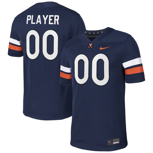 Virginia Cavaliers Pick-A-Player NIL Football Game Jersey - Navy -