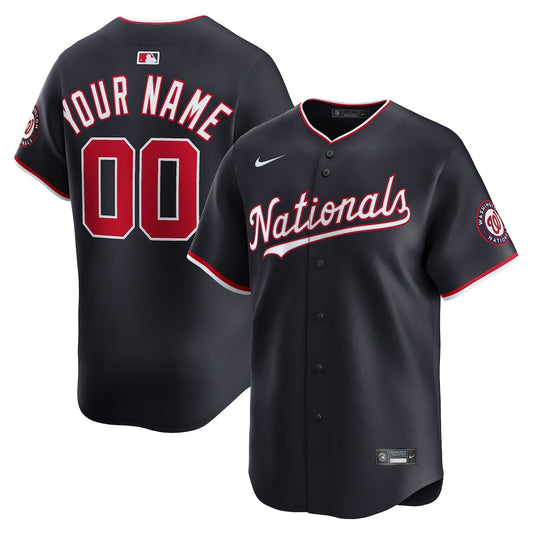 Washington Nationals Limited Custom Jersey - Navy - MLB