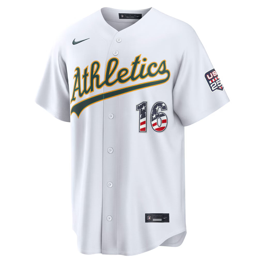 Nick Kurtz Athletics USA 250 Fourth of July Home Baseball Jersey – White