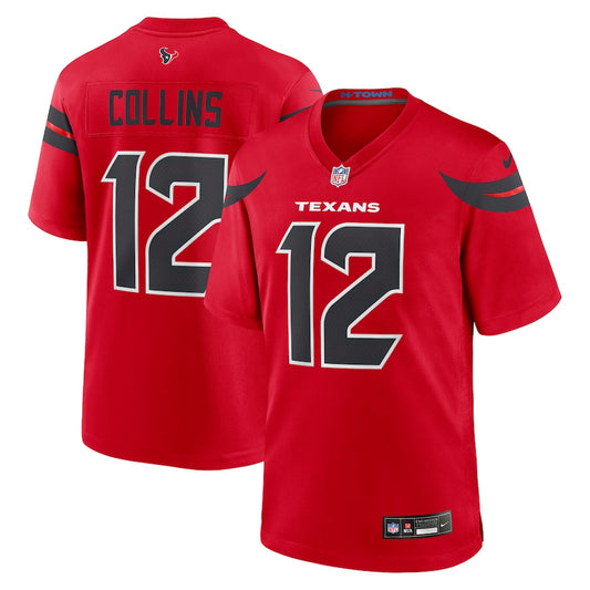 Nico Collins Houston Texans Alternate Game Jersey - Red - NFL