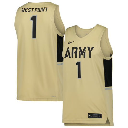 #1 Army Black Knights Team Basketball Jersey - Gold- NCAA