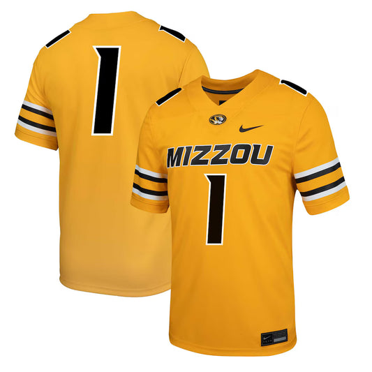 #1 Missouri Tigers Alternate Game Jersey - Gold - NCAA