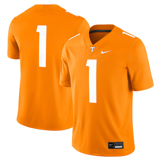 #1 Tennessee Volunteers Game Jersey - Tennessee Orange -