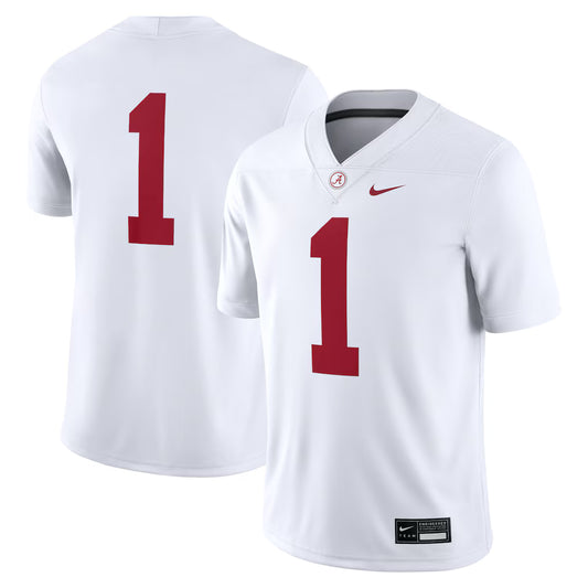 #1 Alabama Crimson Tide Game Jersey - White - NCAA
